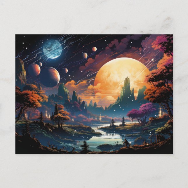 Postal Desplome del planeta Naranja (Anverso)