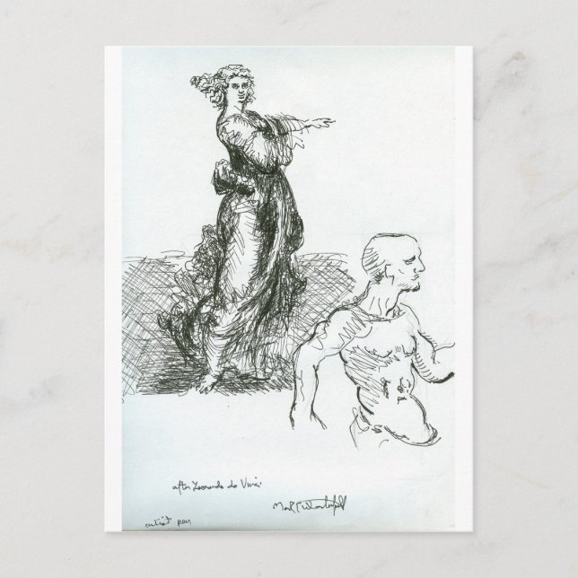 Postal Después de Leonardo da Vinci "¡Vamos!" (Anverso)