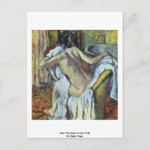 Postal Después del baño para secar a la esposa de Edgar