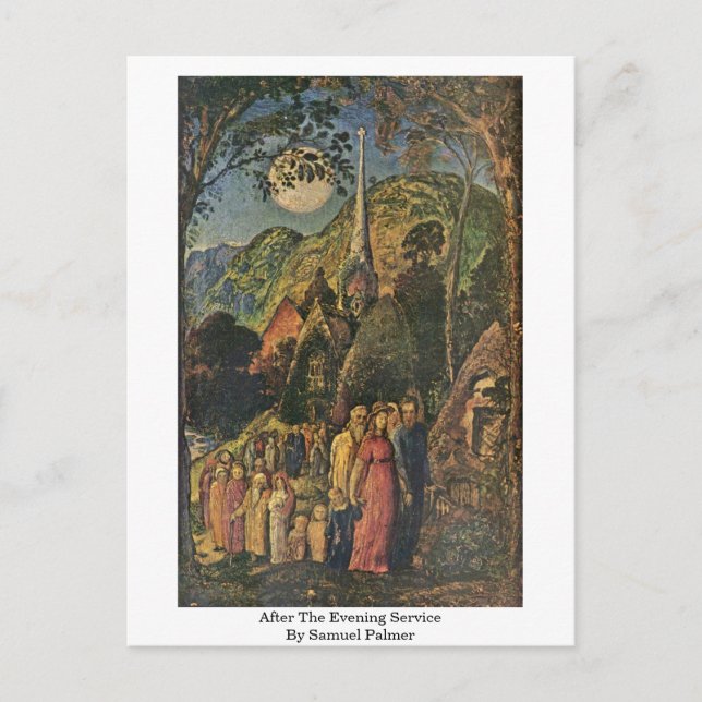 Postal Después Del Servicio De La Noche De Samuel Palmer (Anverso)