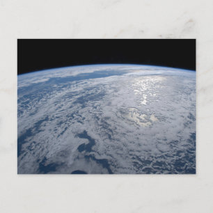 Postal Destello del sol brillando en el océano Pacífico S