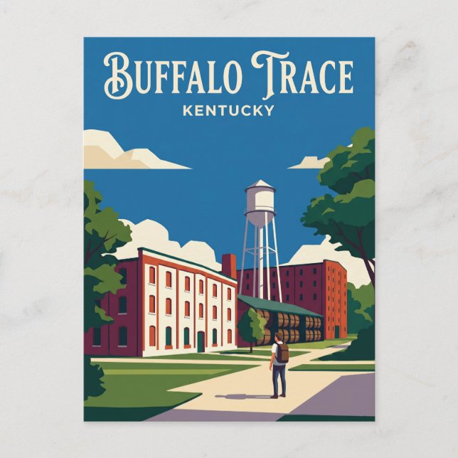 Postal Destilería Buffalo Trace Kentucky (Anverso)