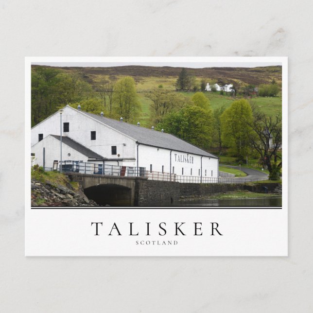 Postal Destilería de whisky talisker en Skye, Escocia (Anverso)