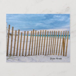 Postal Destin de Wooden Beach Fence Sunrise