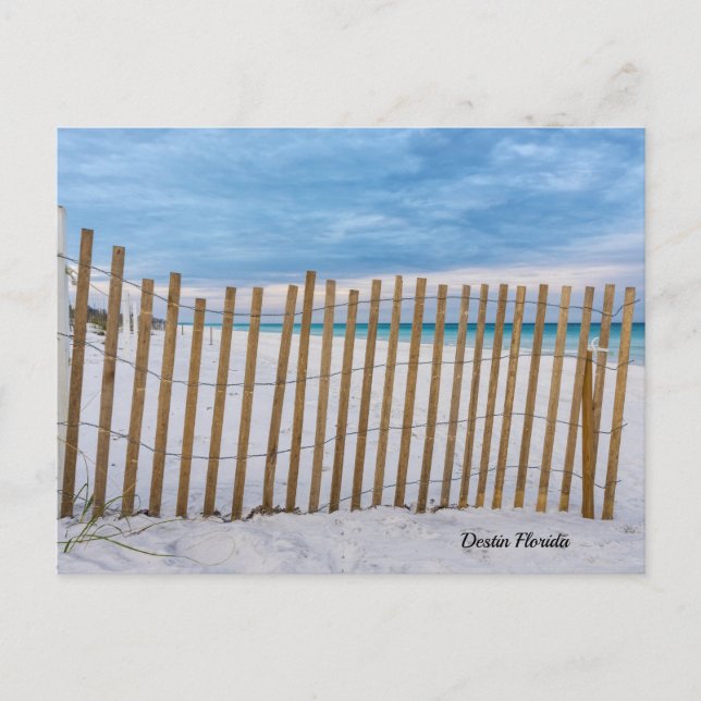 Postal Destin de Wooden Beach Fence Sunrise (Anverso)