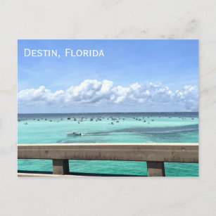 Postal Destin Florida Crab Island Bridge Ocean Photo