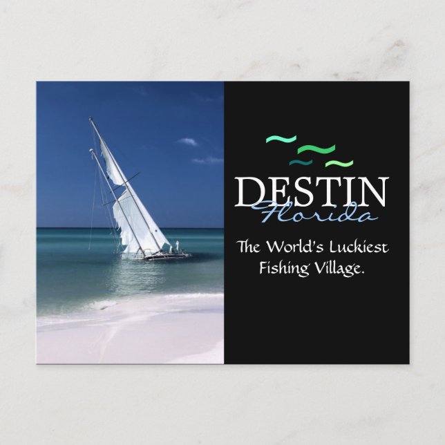 Postal Destin Florida, el pueblo pesquero más afortunado  (Anverso)