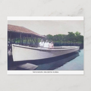 POSTAL DESTIN FLORIDA POSTCARD~FOTO DE VINTAGE~LA PLYMOUT