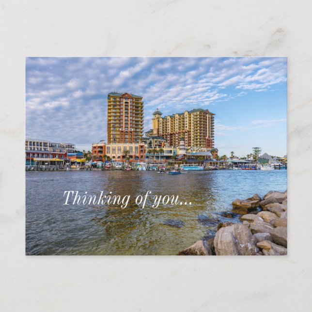 Postal Destin Harbour Boardwalk Pensando En Tu Postcard (Anverso)