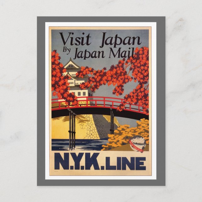 Postal Destino: Cartel de viaje a Japón (Anverso)