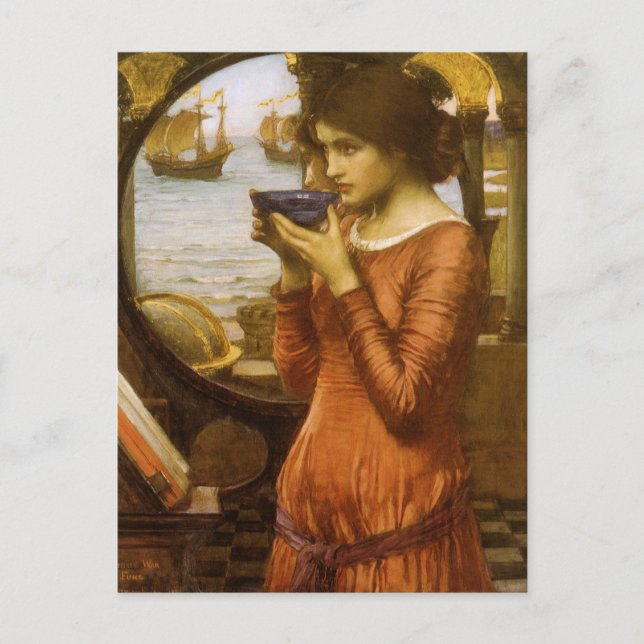 Postal Destino de John William Waterhouse (Anverso)