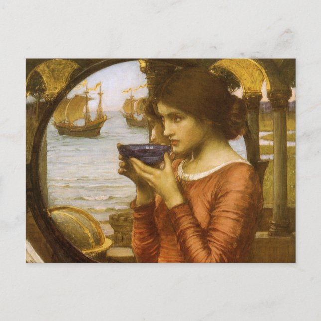 Postal Destino de John William Waterhouse (Anverso)