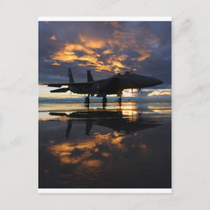 Postal Destino de las alas piloto de aviones de combate d