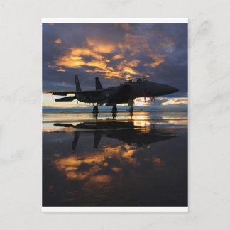 Postal Destino de las alas piloto de aviones de combate d