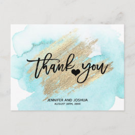 Postal Destino de PLAYA Boda Acuática Agradecimiento | FO