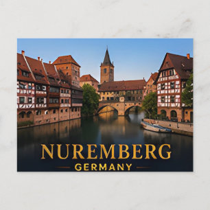 Postal Destino de viaje histórico Núremberg Alemania