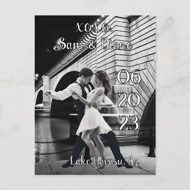 Postal Destino del boda London Bridge (Anverso)