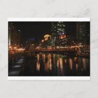 Destino del edificio nocturno de Chicago Illinois 