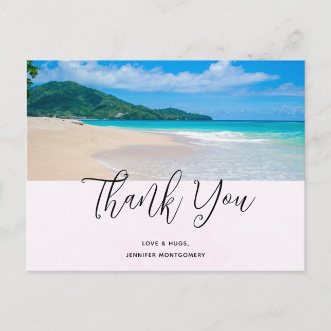 Postal Destino Tropical Playa Escénica Gracias (Anverso)