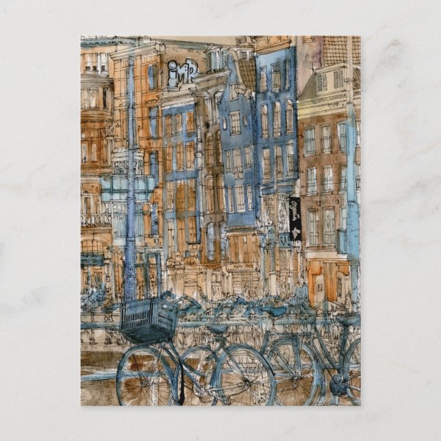 Postal Destinos | Vista acuarela Nueva York (Anverso)