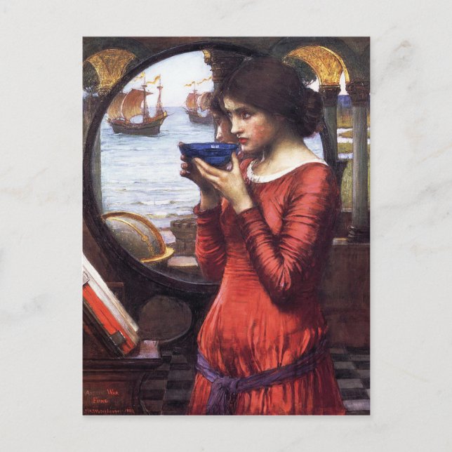 Postal DESTiNY, por John William Waterhouse, 1900 (Anverso)