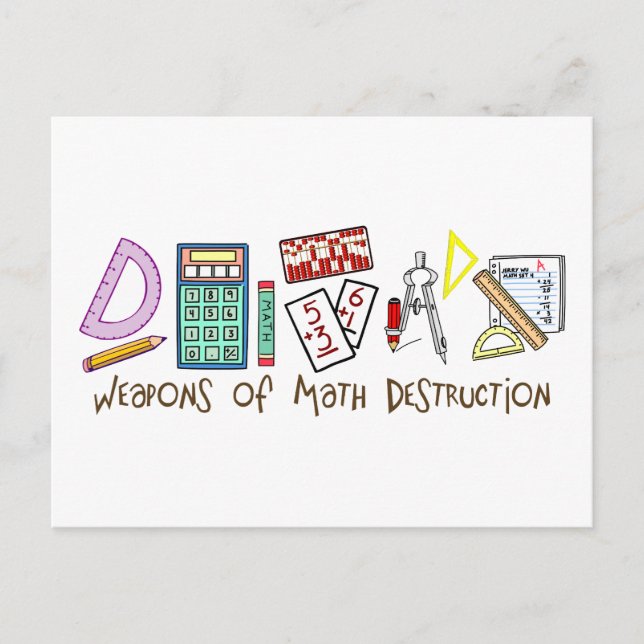 Postal Destrucción De Armas De Matemáticas (Anverso)