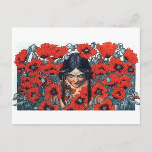 Postal destrucción de las flores del mal (Anverso)