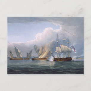 Postal Destrucción de las Frigates L'Arianne y L'A