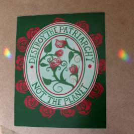 Postal Destruir el patriarcado, no el planeta feminista