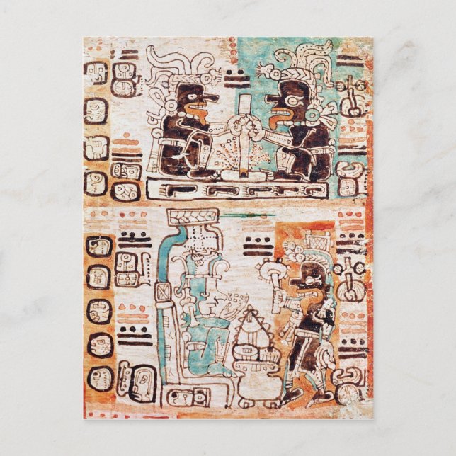 Postal Detail from a Mayan codex (Anverso)