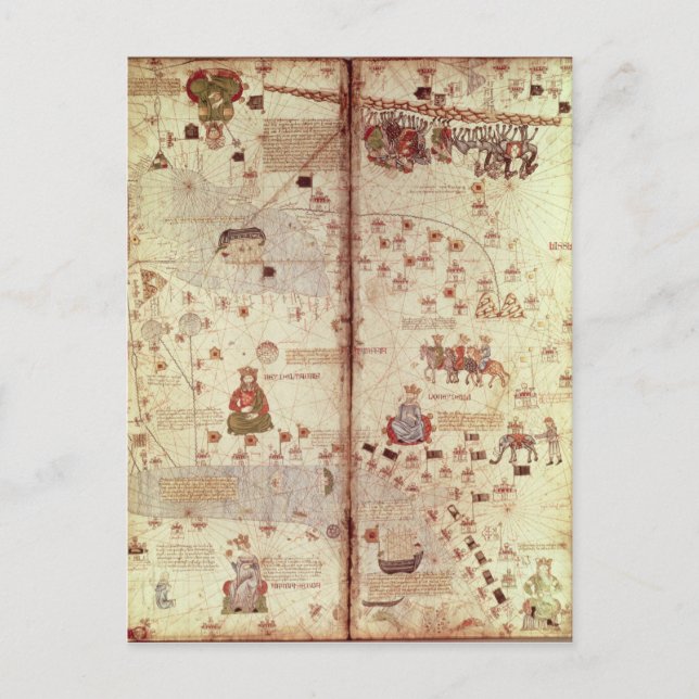 Postal Detalle de Asia desde el catalán (Anverso)