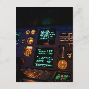 Postal Detalle de Cockpit de Airbus 3
