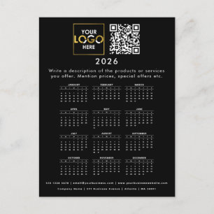 Postal Detalle de contacto del logotipo comercial del cal
