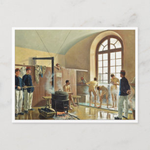 Postal Detalle de duchas en el Regimiento por Eugene Chap