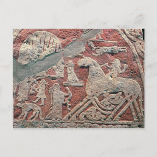 Postal Detalle de figuras que ilustran una saga