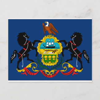 Postal Detalle de la bandera del estado de Pennsylvania