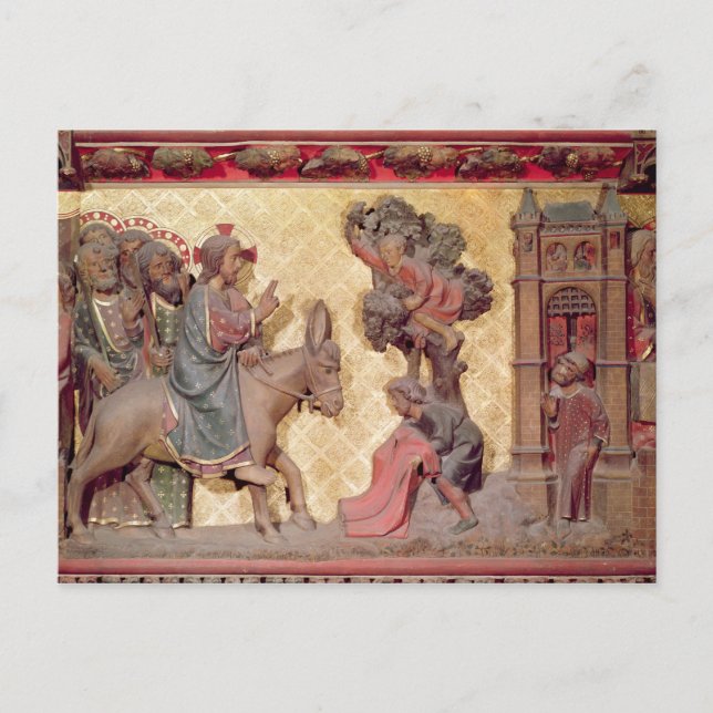 Postal Detalle de la entrada de Cristo en Jerusalén (Anverso)