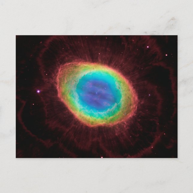 Postal Detalle de la Nebulosa del Anillo (Anverso)