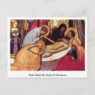 Postal Detalle De La Pieta Por Giotto Di Bondone