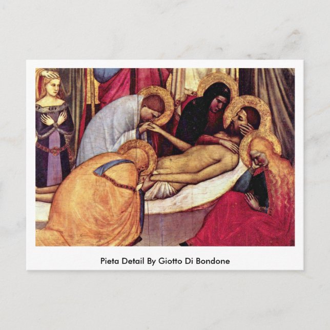 Postal Detalle De La Pieta Por Giotto Di Bondone (Anverso)