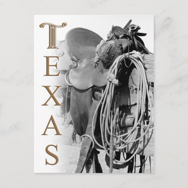 Postal Detalle de la silla de un niño en Texas (Anverso)