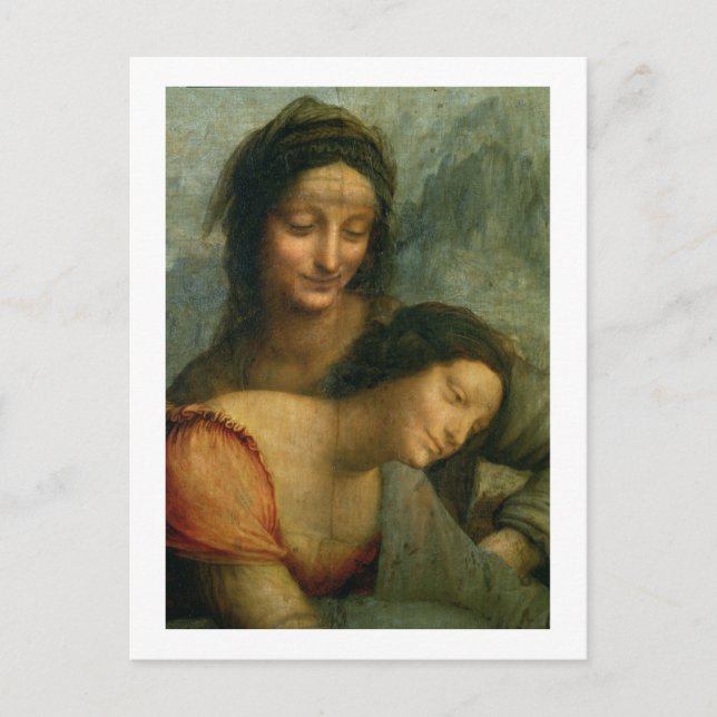 Postal Detalle de la Virgen y Santa Ana de La Virgen (Anverso)