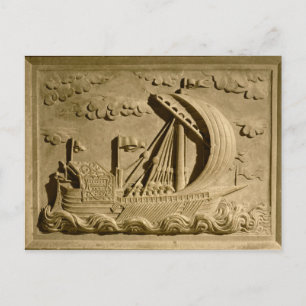 Postal Detalle de un buque de guerra veneciano