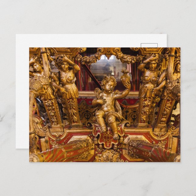 Postal Detalle de un carruaje del siglo XVIII. Museu dos  (Anverso / Reverso)