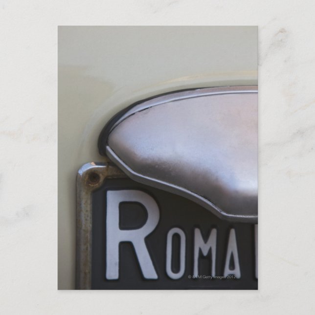 Postal detalle de un plato roma en un pequeño italiano (Anverso)
