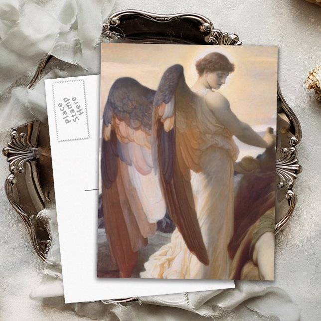 Postal Detalle del ángel, "Elías en el desierto " (Subido por el creador)