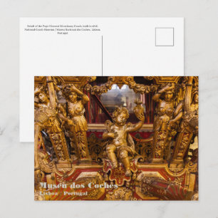 Postal Detalle del entrenador del 18º c. Museu dos Coches