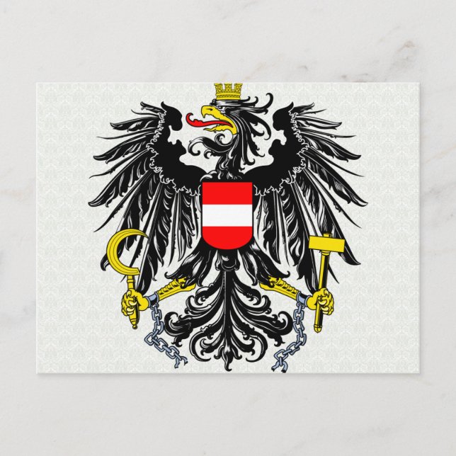 Postal Detalle del escudo de armas de Austria (Anverso)