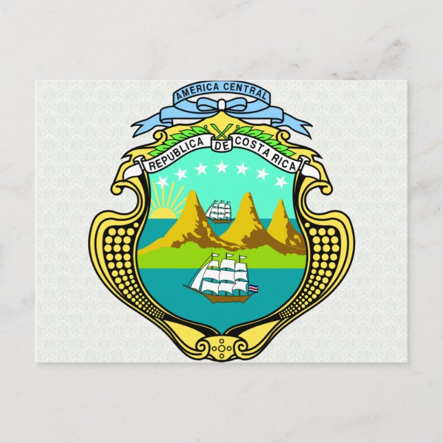 Postal Detalle del escudo de armas de Costa Rica (Anverso)