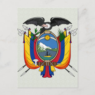Postal Detalle del escudo de armas de Ecuador